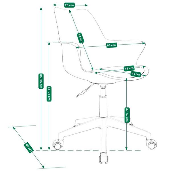 Офисный стул Jumi Inez Пластик/ Белый  photo 5 Офисный стул Jumi Inez Пластик/ Белый  photo 5