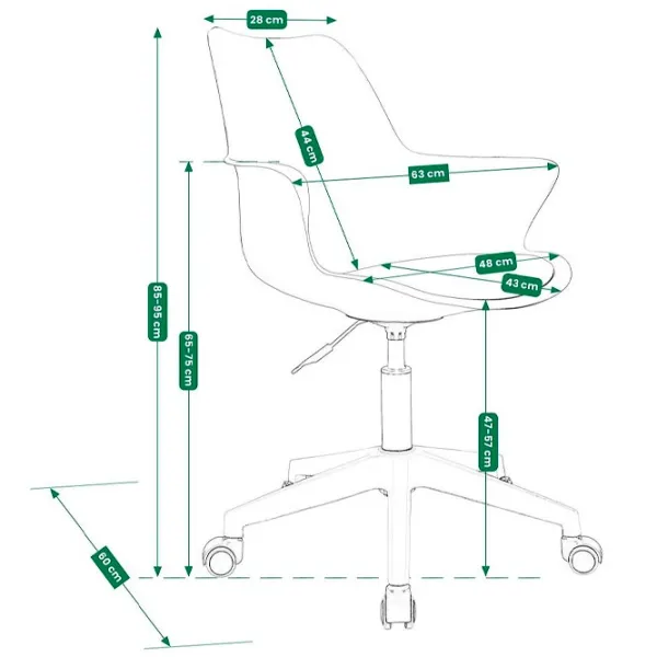 Офисный стул Jumi Inez Пластик/ Серый  photo 5 Офисный стул Jumi Inez Пластик/ Серый  photo 5
