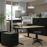 Masă de birou Ikea Mittzon PAL/ Stejar Sonoma photo 3