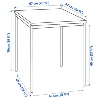Masă de bucătărie fixă Ikea Sandsberg PAL/ Black photo 6