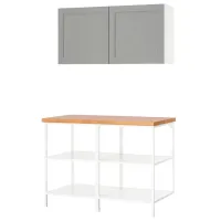 Kухонный шкаф Ikea Enhet Серый / ДСП