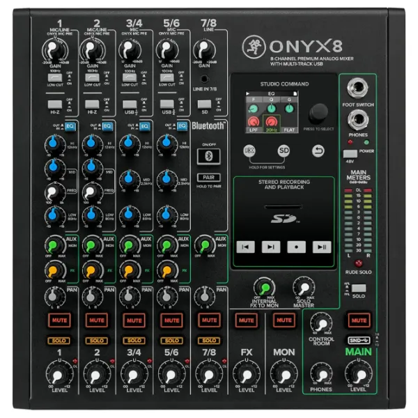 Mixer Mackie ONYX8 activ / 20 Hz - 20 kHz / Black photo 2