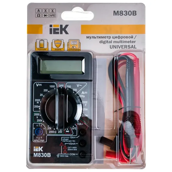 Multimetru IEK Universal M830B Digital / 2 MOm photo 3