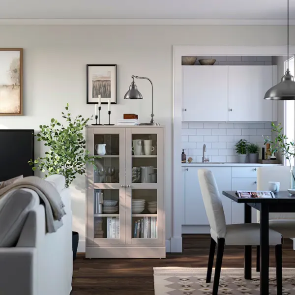 Kухонный шкаф Ikea Havsta Бежевый / Стекло photo 2 Kухонный шкаф Ikea Havsta Бежевый / Стекло photo 2