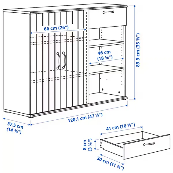 Kухонный шкаф Ikea Skruvby Dark blue / ДСП photo 7