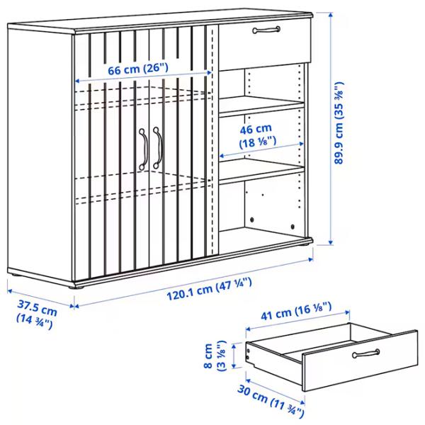 Kухонный шкаф Ikea Skruvby Dark blue / ДСП photo 7