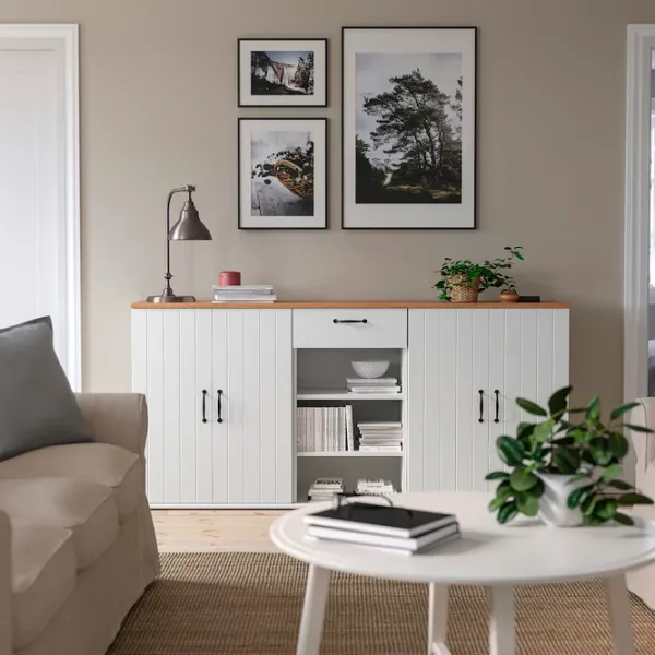 Kухонный шкаф Ikea Skruvby White / ДСП photo 2
