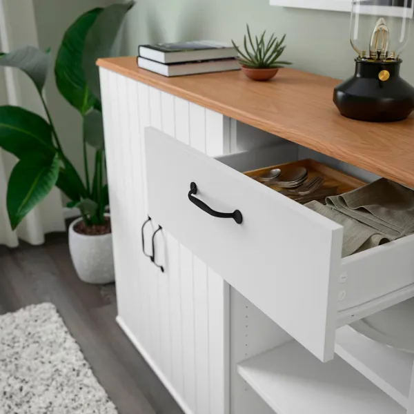 Kухонный шкаф Ikea Skruvby White / ДСП photo 4