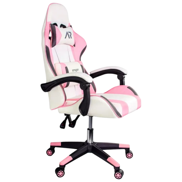 Scaun Gaming Jumi Aragon White Pink photo 2