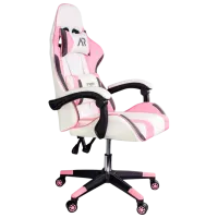 Scaun Gaming Jumi Aragon White Pink photo 2