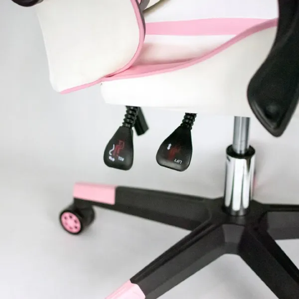 Scaun Gaming Jumi Aragon White Pink photo 5