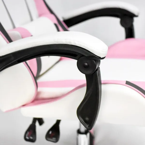 Scaun Gaming Jumi Aragon White Pink photo 6