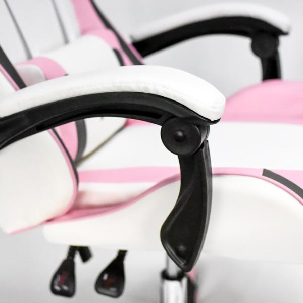 Scaun Gaming Jumi Aragon White Pink photo 6