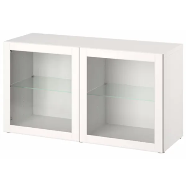 Kухонный шкаф Ikea Besta/Ostvik White / Стекло photo 1