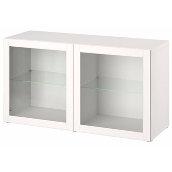 Kухонный шкаф Ikea Besta/Ostvik White / Стекло photo 1