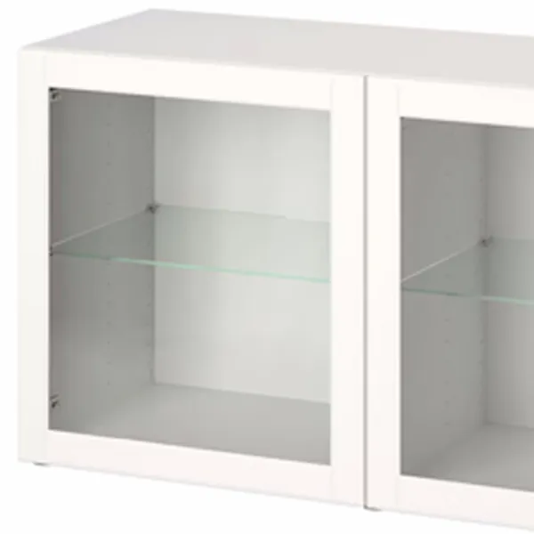 Kухонный шкаф Ikea Besta/Ostvik White / Стекло photo 2