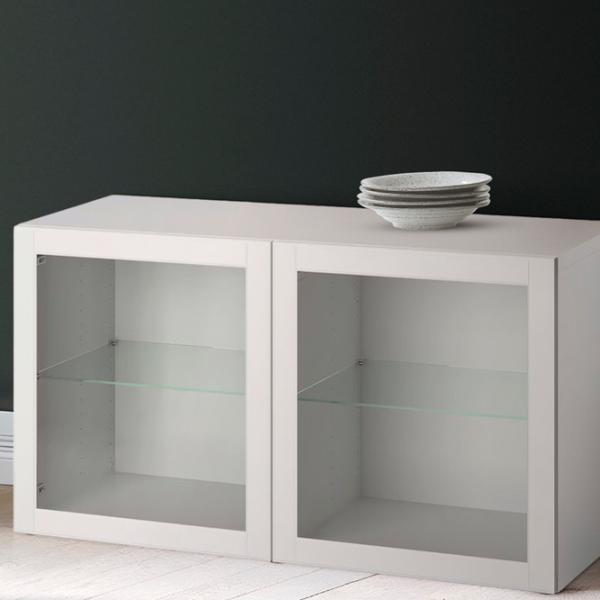 Kухонный шкаф Ikea Besta/Ostvik White / Стекло photo 3