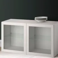 Dulap de bucătărie Ikea Besta/Ostvik White / Sticlă photo 3
