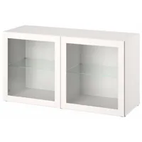 Dulap de bucătărie Ikea Besta/Ostvik White / Sticlă