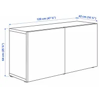 Dulap de bucătărie Ikea Besta/Ostvik White / Sticlă photo 4
