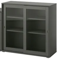 Dulap de bucătărie Ikea Vihals Dark Gray / Sticlă photo 3