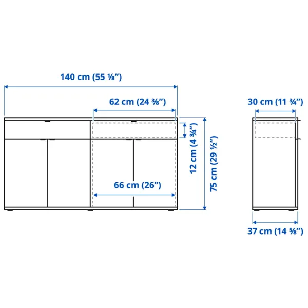 Kухонный шкаф Ikea Vihals Тёмно-серый / Стекло photo 4