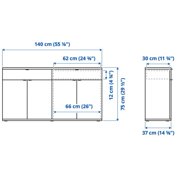 Kухонный шкаф Ikea Vihals Тёмно-серый / Стекло photo 4