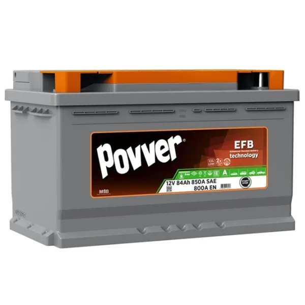 Авто аккумулятор Povver EFB.L4.84.080.A 850A / 84 Ач  photo 1