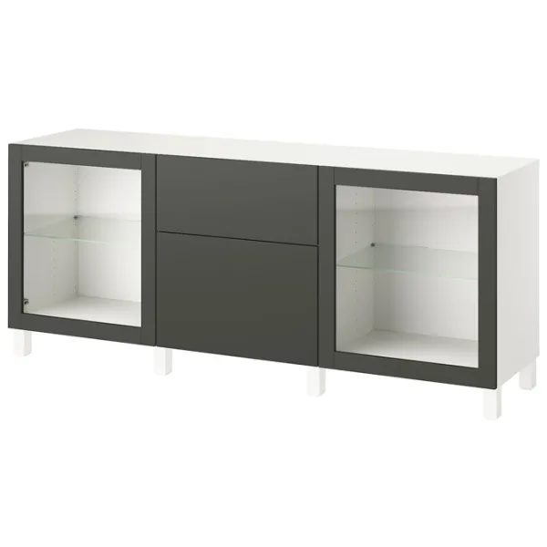 Dulap de bucătărie Ikea Besta/Lappviken/Sindvik/Stubbarp Gray / Sticlă photo 1 Dulap de bucătărie Ikea Besta/Lappviken/Sindvik/Stubbarp Gray / Sticlă photo 1