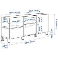 Dulap de bucătărie Ikea Besta/Lappviken/Sindvik/Stubbarp Gray / Sticlă photo 3