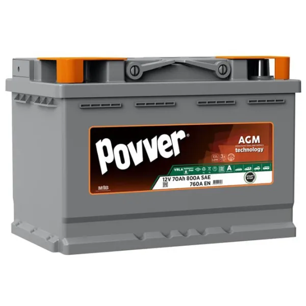 Авто аккумулятор Povver L3.70.076.A 800A / 70 Ач  photo 1