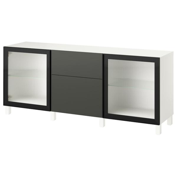 Kухонный шкаф Ikea Besta/Lappviken/Stubbarp/Fallsvik Серый / Стекло photo 1 Kухонный шкаф Ikea Besta/Lappviken/Stubbarp/Fallsvik Серый / Стекло photo 1