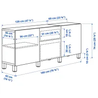 Dulap de bucătărie Ikea Besta/Lappviken/Stubbarp/Fallsvik Gray / Sticlă photo 6