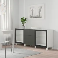 Dulap de bucătărie Ikea Besta/Lappviken/Stubbarp/Fallsvik Gray / Sticlă photo 7