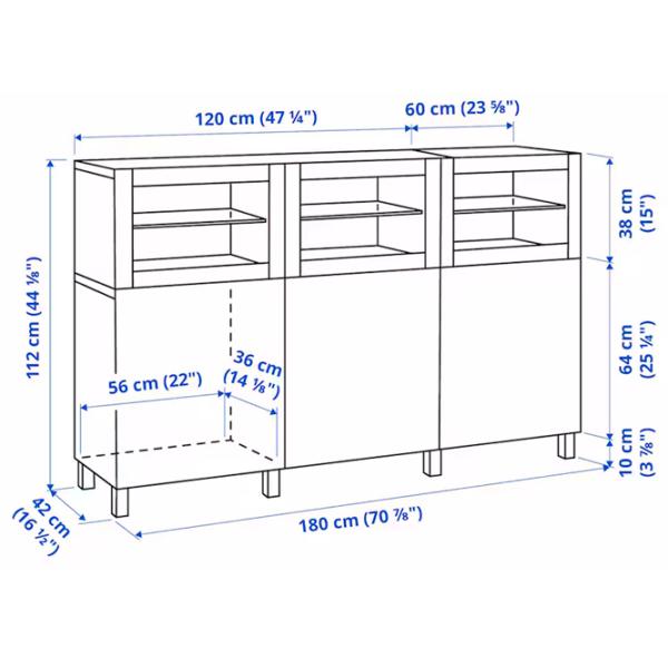 Kухонный шкаф Ikea Besta/Lappviken/Fallsvik Тёмно-серый / Стекло photo 6 Kухонный шкаф Ikea Besta/Lappviken/Fallsvik Тёмно-серый / Стекло photo 6