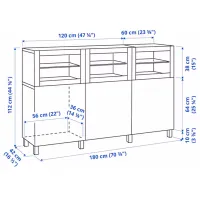 Dulap de bucătărie Ikea Besta/Lappviken/Fallsvik Dark Gray / Sticlă photo 6