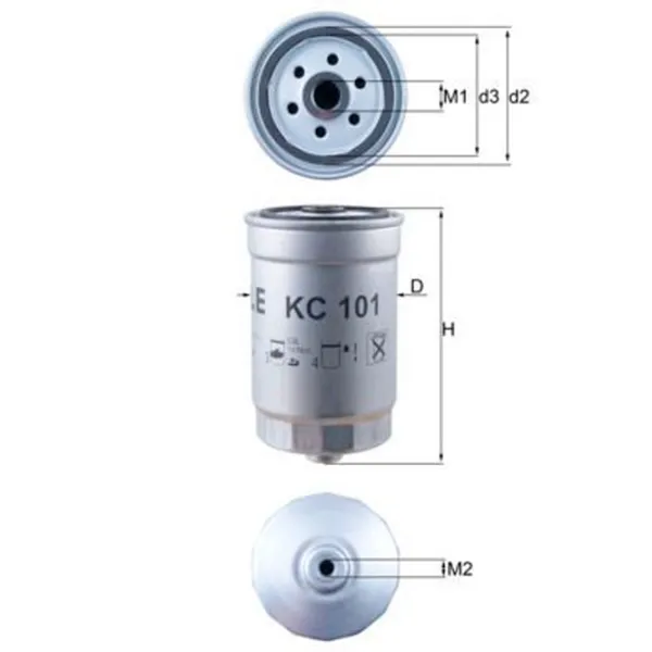 Топливный фильтр Mahle KC 101 80 мм photo 5