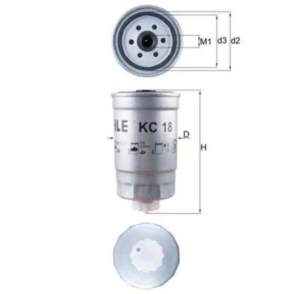 Топливный фильтр Mahle KC 18 78 мм photo 5