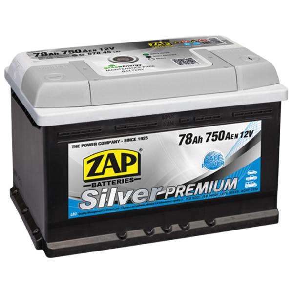 Авто аккумулятор Zap Silver Premium 750A / 78 Ач  photo 1