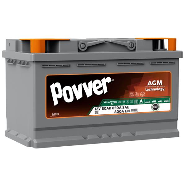 Авто аккумулятор Povver L4.80.080.A 850A / 80 Ач  photo 1