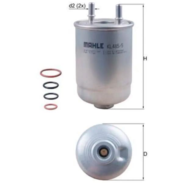 Топливный фильтр Mahle KL 485/5D 93.2 мм photo 5