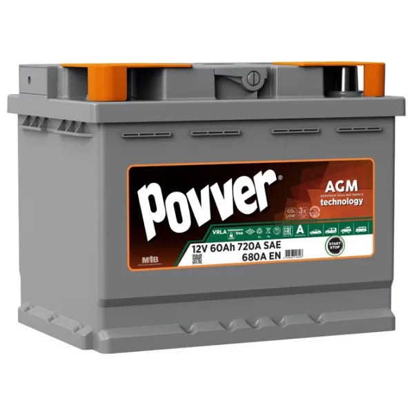 Авто аккумулятор Povver L2.60.068.A 720A / 60 Ач  photo 1