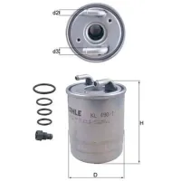 Filtru combustibil Mahle KL 490/1D 8 mm photo 5