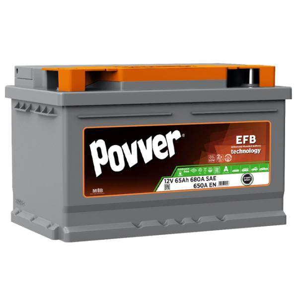 Авто аккумулятор Povver LB3.65.065.A 650A / 65 Ач  photo 1