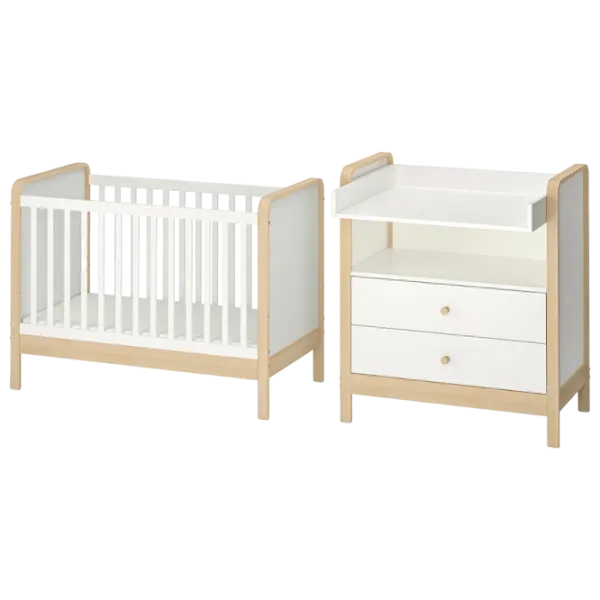Pat pentru copii Ikea Alskvard 0 luni - 3 ani / Birch photo 1