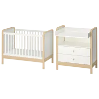 Детская кровать Ikea Alskvard 0 месяцев - 3 года / Берёза