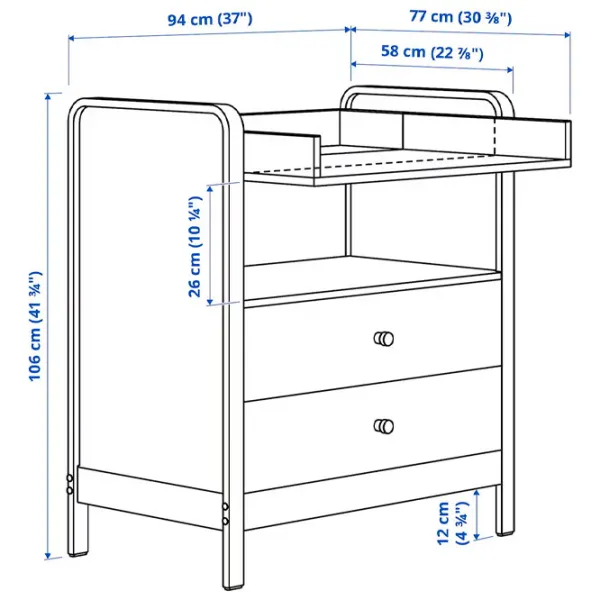 Pat pentru copii Ikea Alskvard 0 luni - 3 ani / Birch photo 5