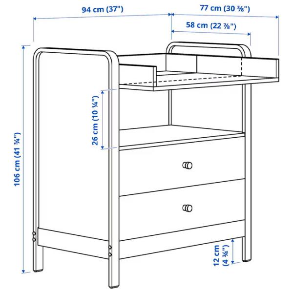 Pat pentru copii Ikea Alskvard 0 luni - 3 ani / Birch photo 5