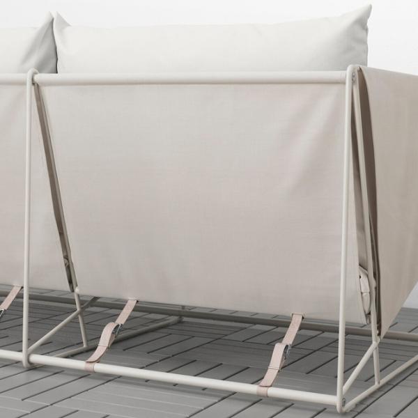 Садовый стул Ikea Havsten Сталь / Полиэстер / Бежевый Beige photo 4