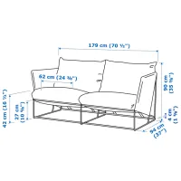 Садовый стул Ikea Havsten Сталь / Полиэстер / Бежевый Beige photo 8